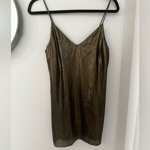Aritzia Shiny Gold Dress - size XS